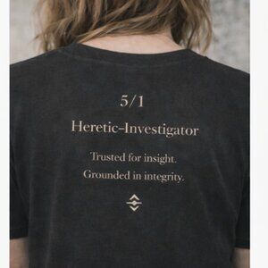 Hz Living Fibers 5/1 Heretic-Investigator Tee /Unisex 100%Cotton Limited Capsule